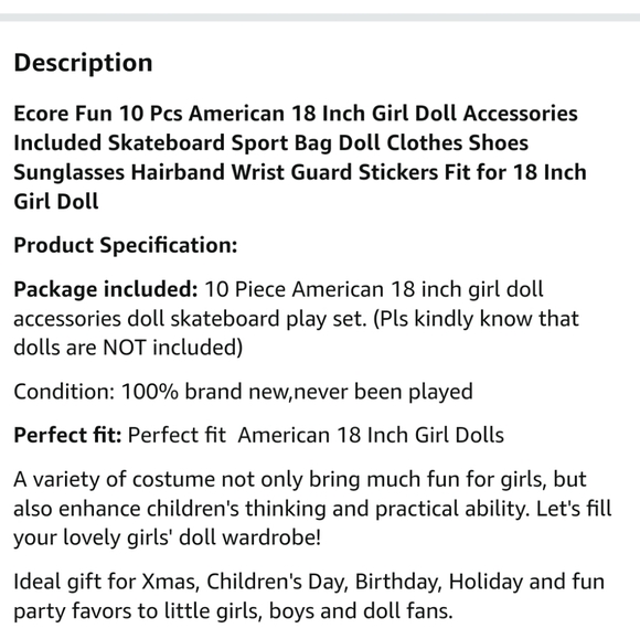 7 pcs. Doll skateboard accessories - Picture 3 of 3